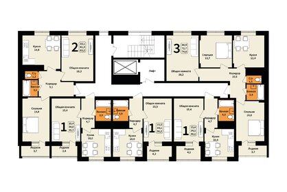Квартира 49 м², 1-комнатная - изображение 2