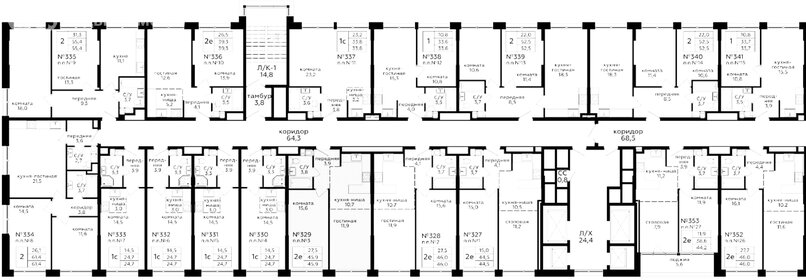 Квартира 24,7 м², 1-комнатные - изображение 1