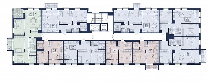 Квартира 62,5 м², 2-комнатная - изображение 2