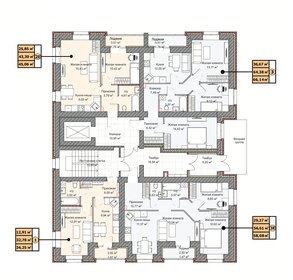 57 м², 3-комнатная квартира 5 460 000 ₽ - изображение 40