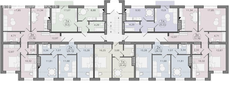 100 м², 3-комнатная квартира 8 150 000 ₽ - изображение 100