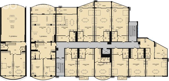 Квартира 82,7 м², студия - изображение 3