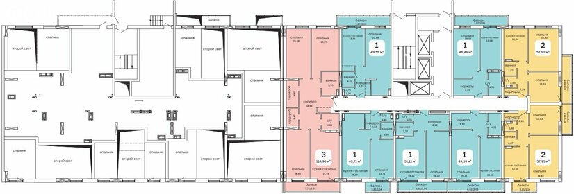 Квартира 49,6 м², 1-комнатная - изображение 1
