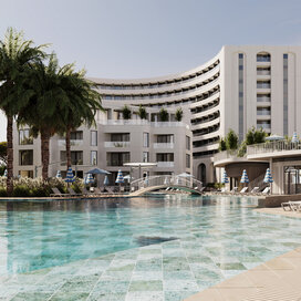 Купить квартиру с бассейном в апарт-отеле «Ливингстон» в Сочи - изображение 1