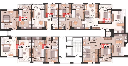 52,2 м², 2-комнатная квартира 8 549 999 ₽ - изображение 63