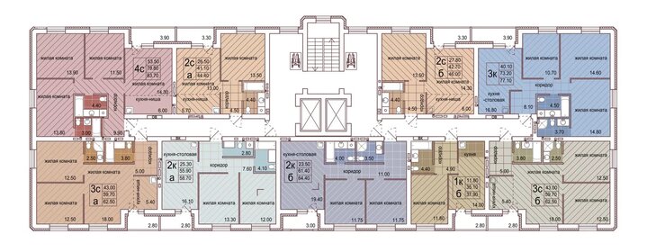 Квартира 62,5 м², 3-комнатная - изображение 2