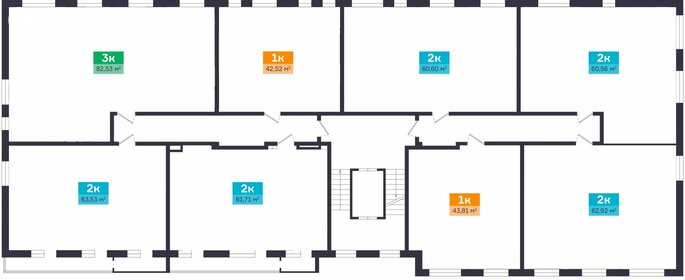 Квартира 62,9 м², 2-комнатная - изображение 2