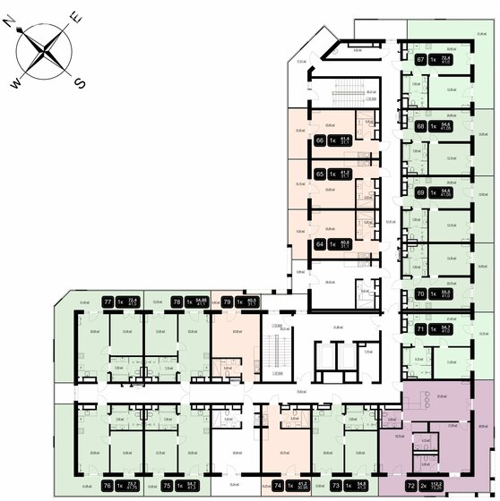 41,4 м², 1-комнатная квартира 12 824 700 ₽ - изображение 11