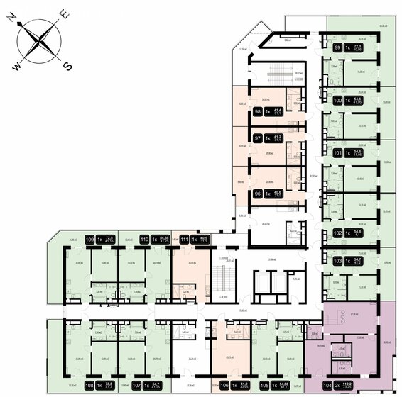 41,4 м², 1-комнатная квартира 12 824 700 ₽ - изображение 4