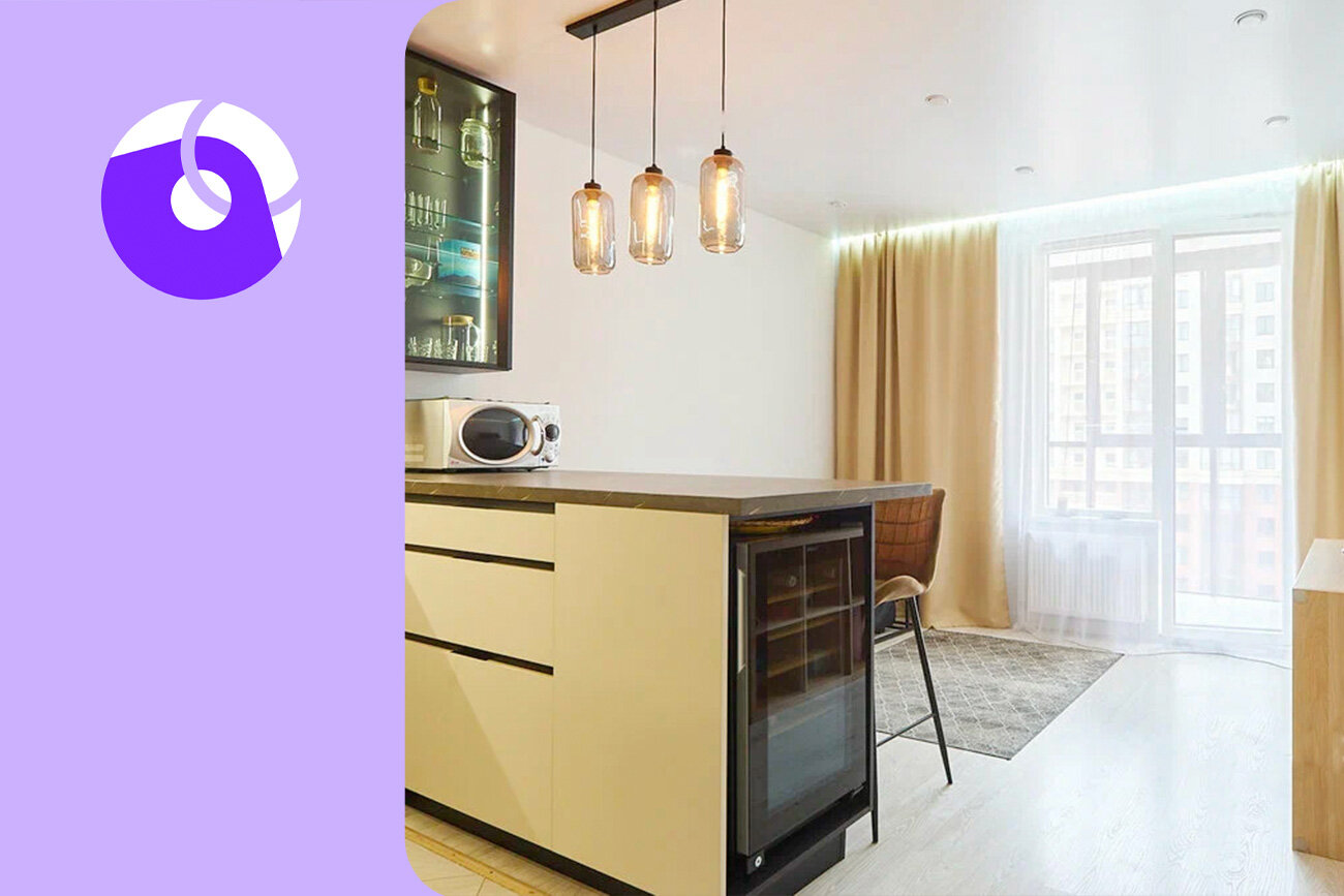 Квартира дня: «однушка» мечты с двумя балконами и стильной кухней 