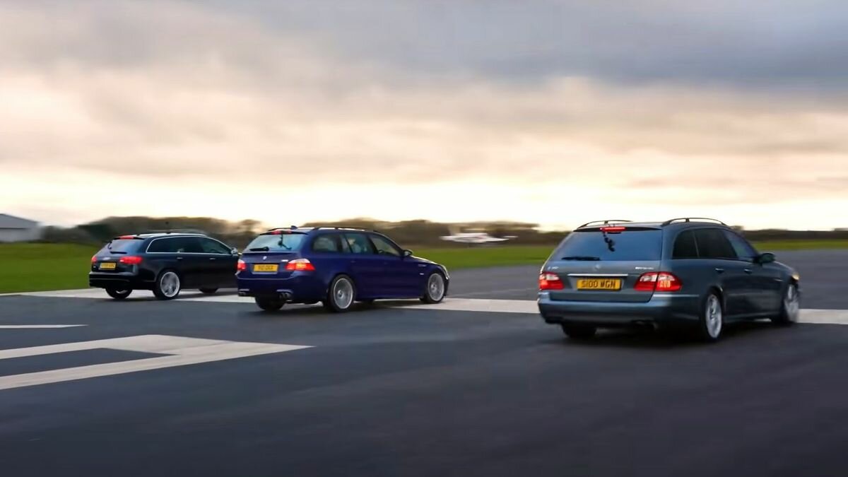 Видео: старые, но очень мощные универсалы Audi, BMW и Mercedes-Benz сравнили на прямой
