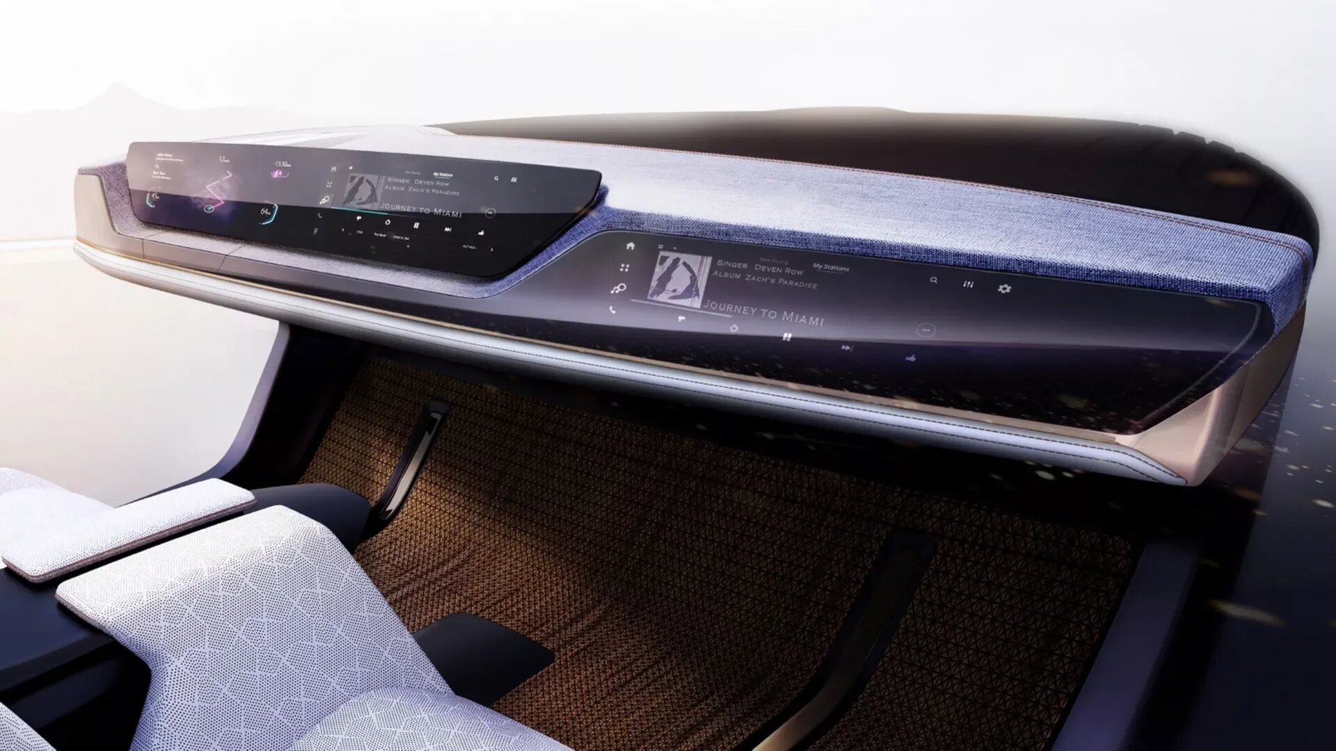 Chrysler показал 37-дюймовые «умные» экраны для будущих электрокаров