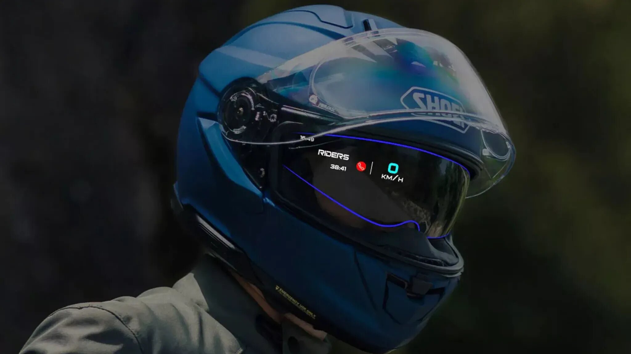 Shoei встроила дисплей дополненной реальности в мотошлем