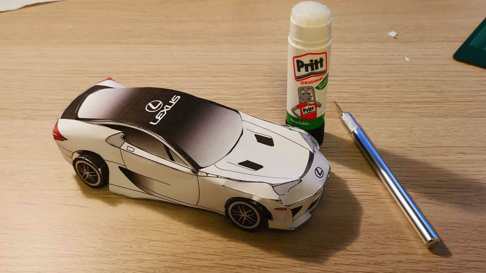 Суперкар Lexus LFA из бумаги: его можно распечатать и сделать за несколько минут