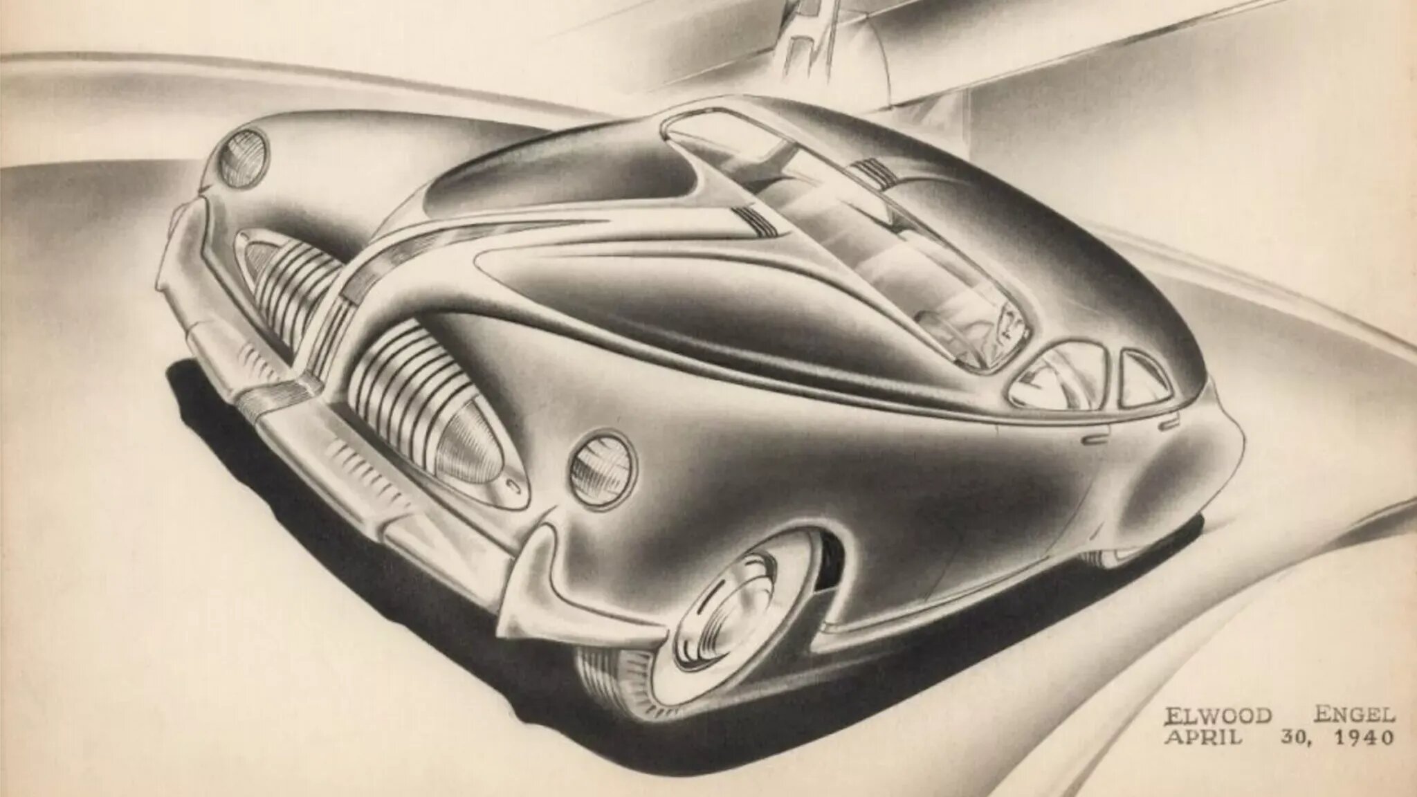 В нью-йоркском сарае нашли папку с эскизами дизайнеров GM из 1940-х