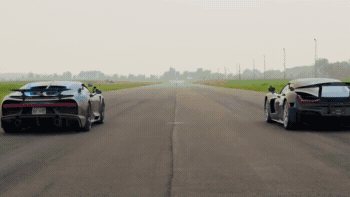 Дрэг на 3,5 тысячи сил: Bugatti Chiron выставили против Rimac Nevera и Tesla Model S