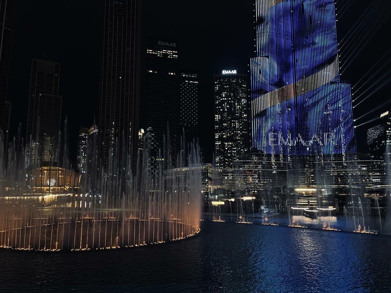 Вид с Бурдж-Халифы на Персидский залив.