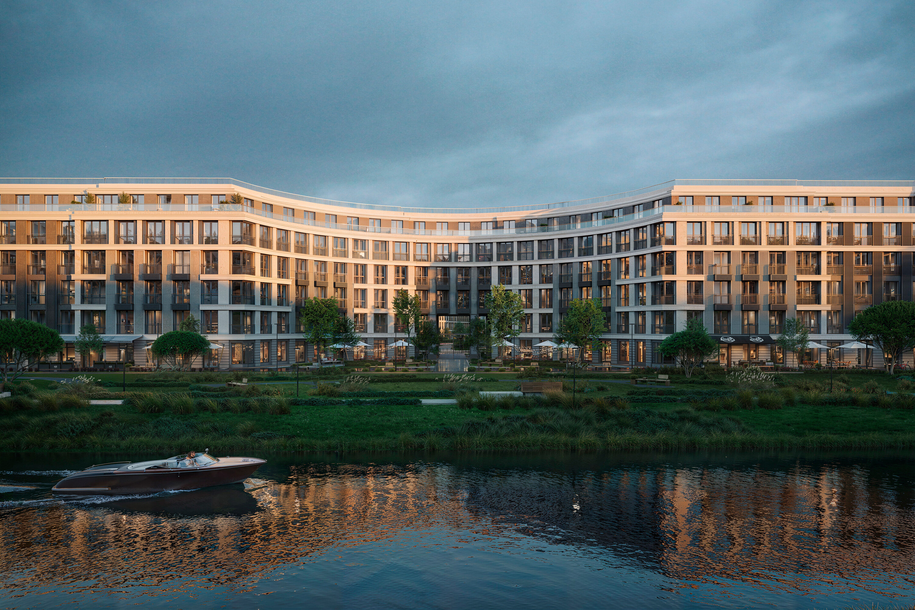 Парадные дворы и выход на набережную: подробный обзор квартала iD Petrogradskaya в Санкт-Петербурге