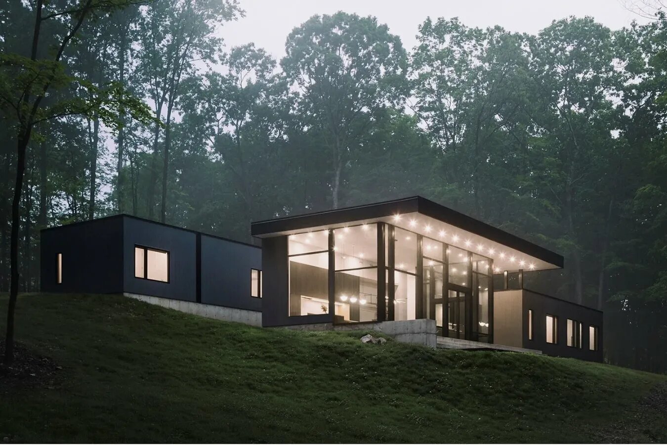 Хижина в лесу в Нью-Йорке: горный фотопост