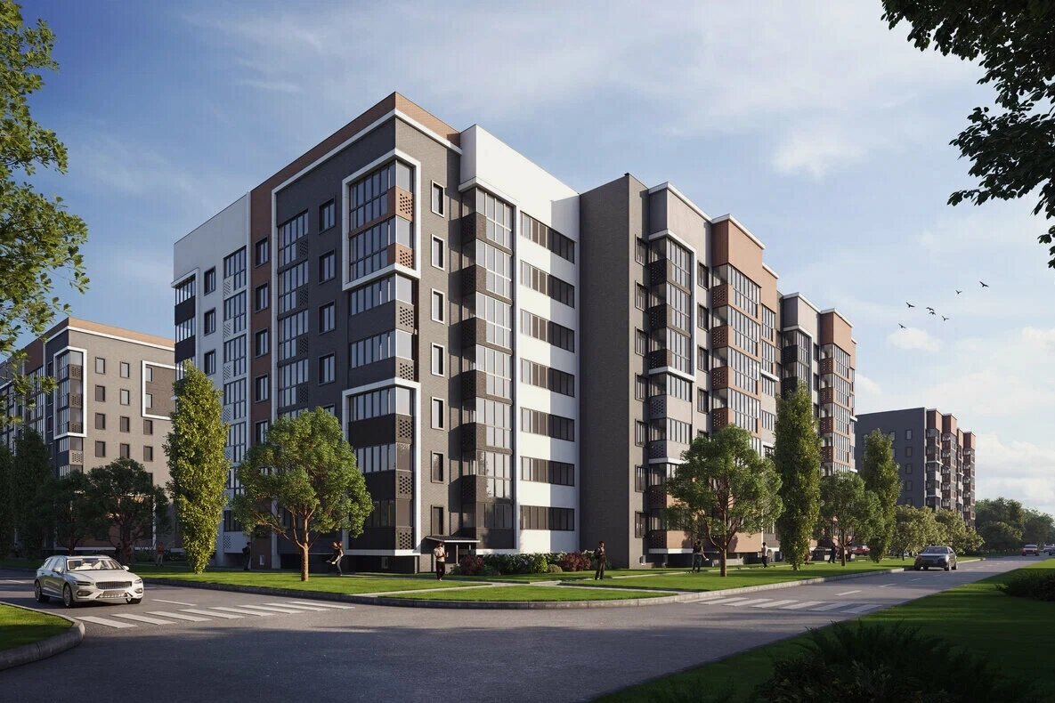 Дизайнерские холлы и ландшафтное озеленение: подробный обзор ЖК «Европа 6» в Краснодаре 