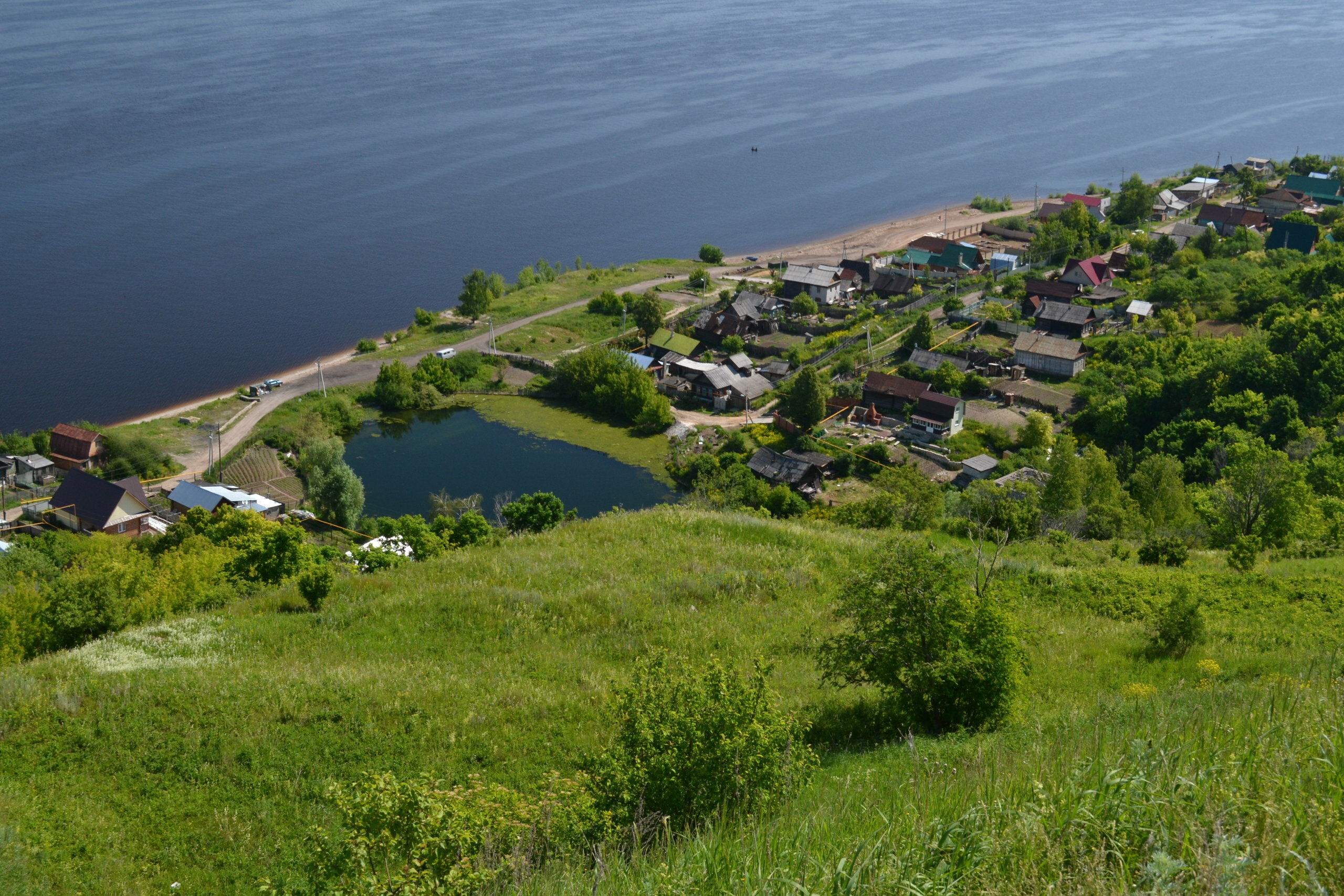 С горы Соколки видно место, где Волга делает поворот, — очень красивый участок.