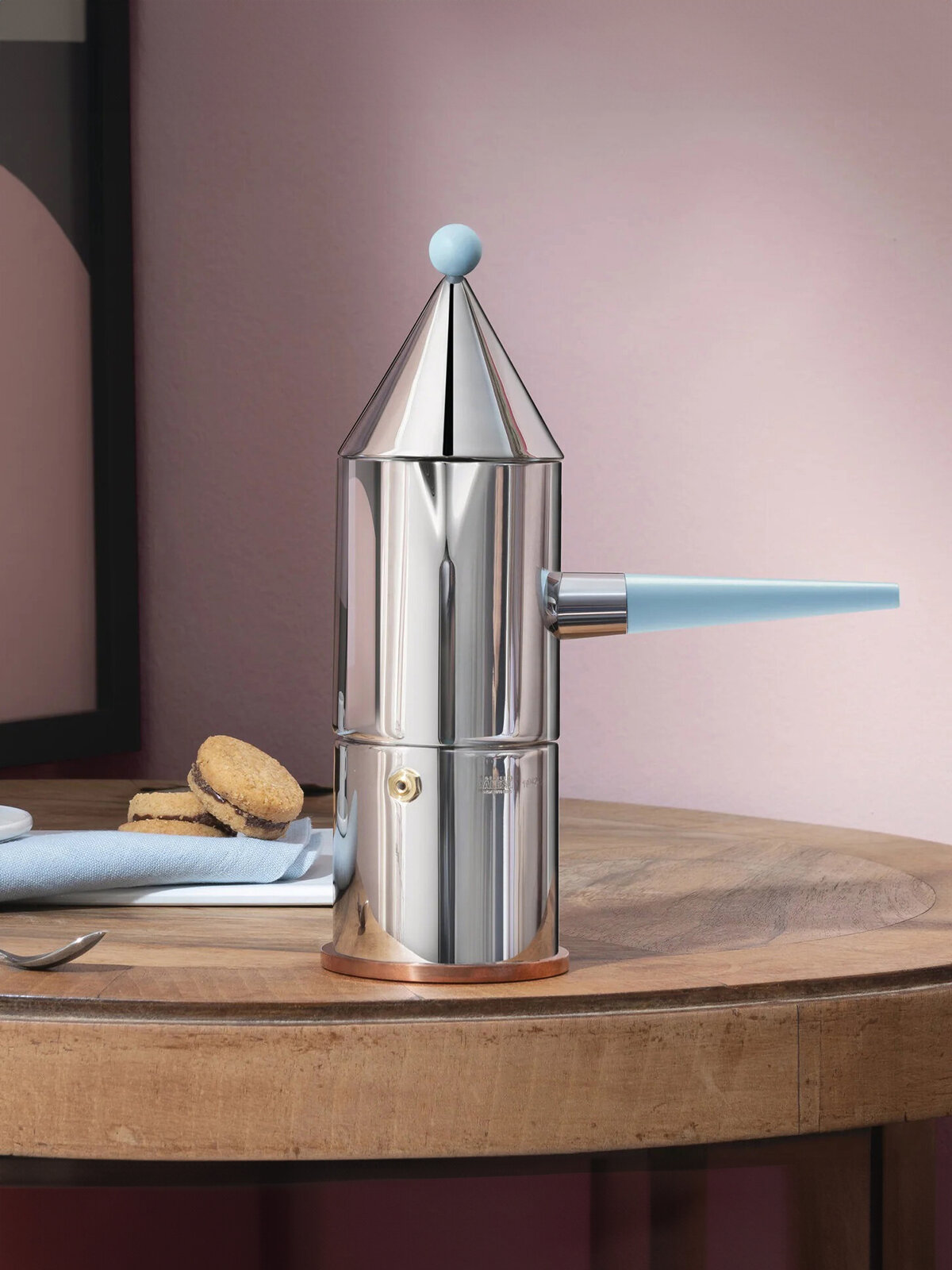 Кофеварка для эспрессо гейзерная Alessi La Conica manico lungo