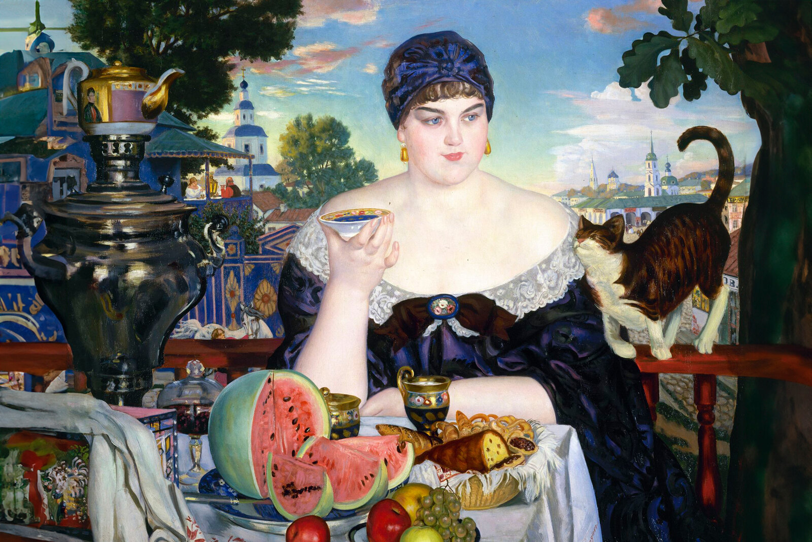 Борис Кустодиев, «Купчиха за чаем»