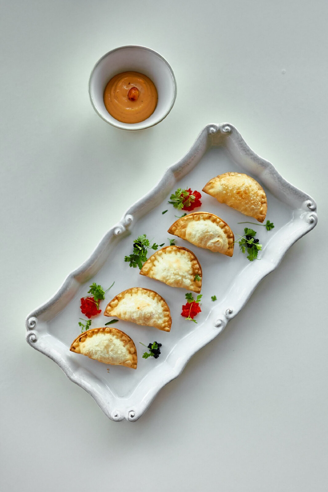 Посикунчики с камчатским крабом и домашним майонезом