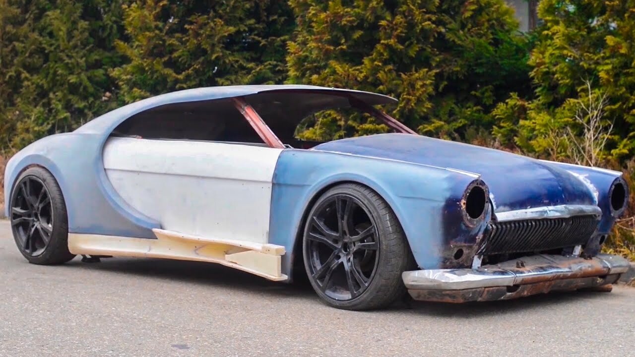 Блогеры строят необычную «Волгу», похожую на Bugatti Chiron. Кузов уже готов