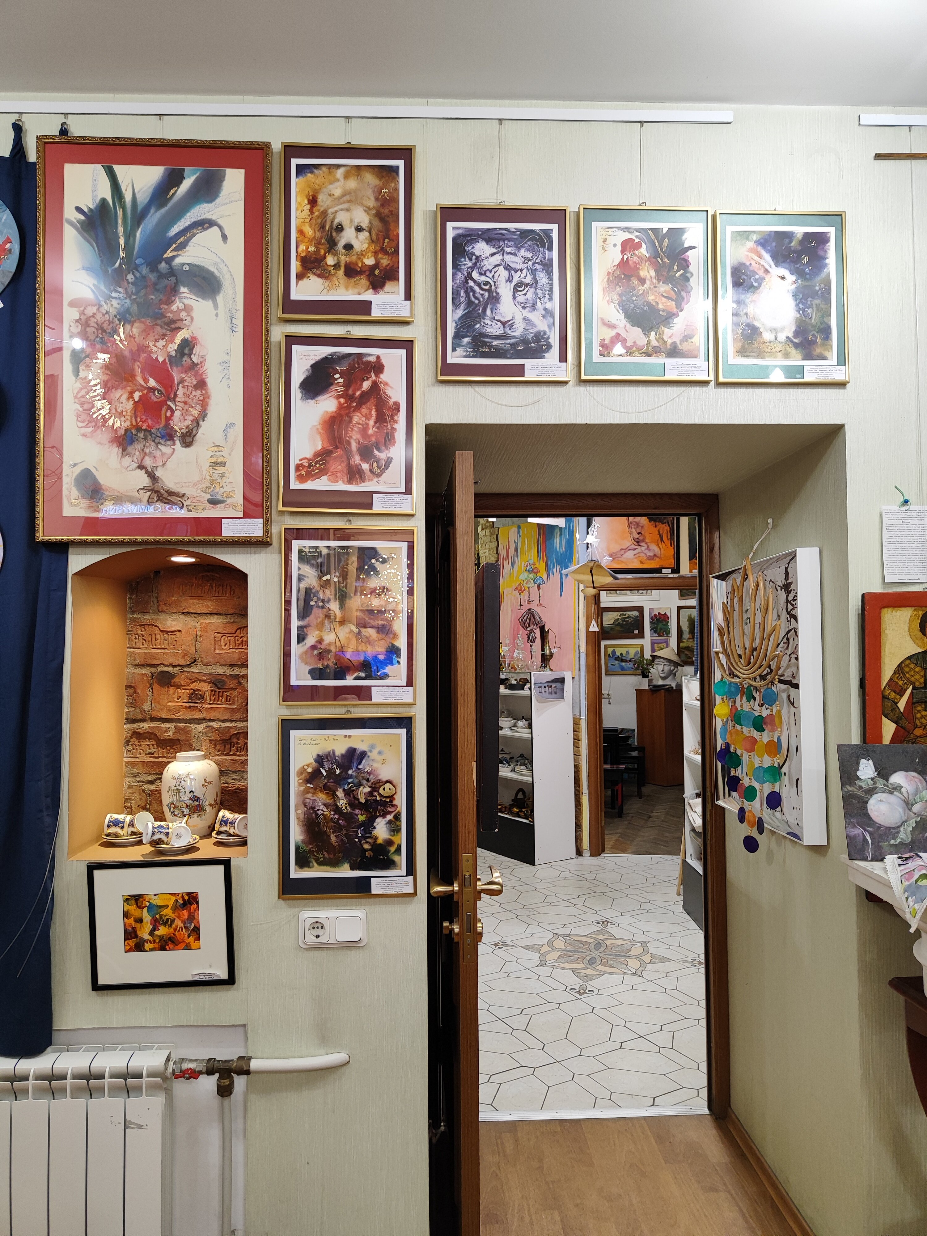 На картинах изображены животные из китайского гороскопа


