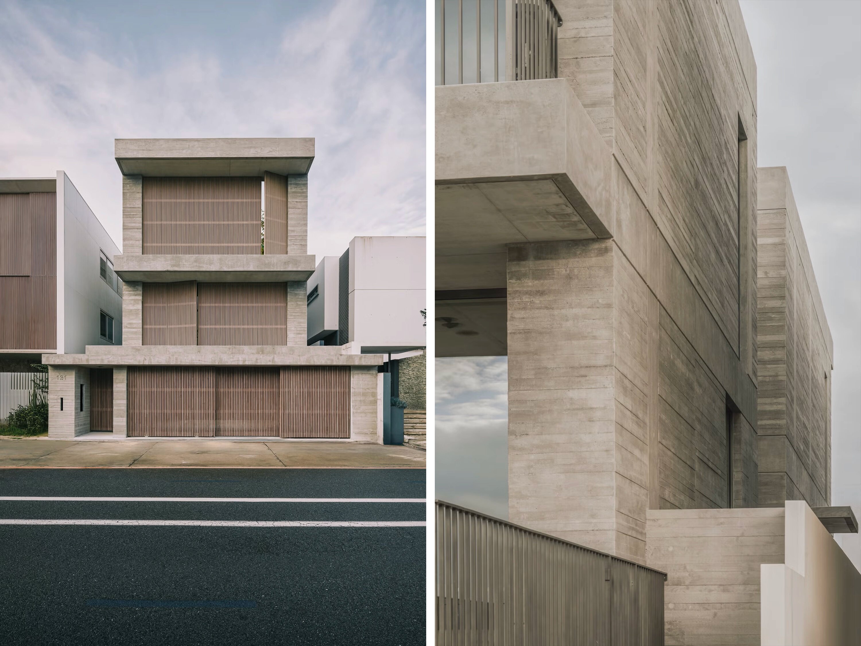 Бетон, дуб, травертин: необычный дом с видом на пляж Мермейд