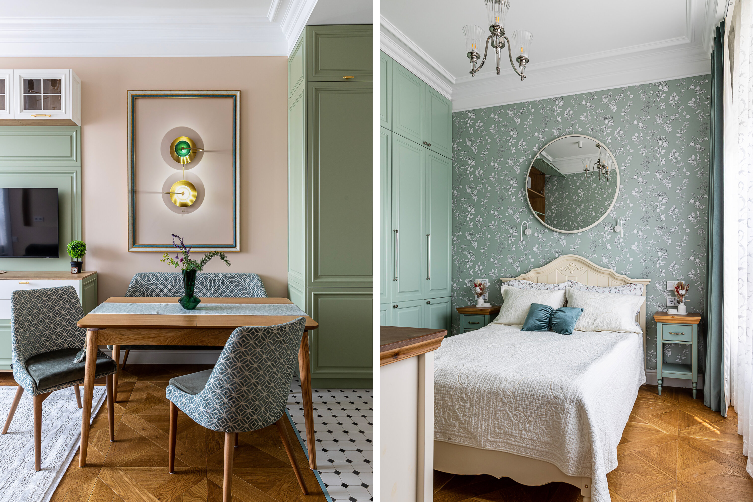 Микс классики, прованса и шинуазри. История необычной квартиры для молодой бабушки и её внуков