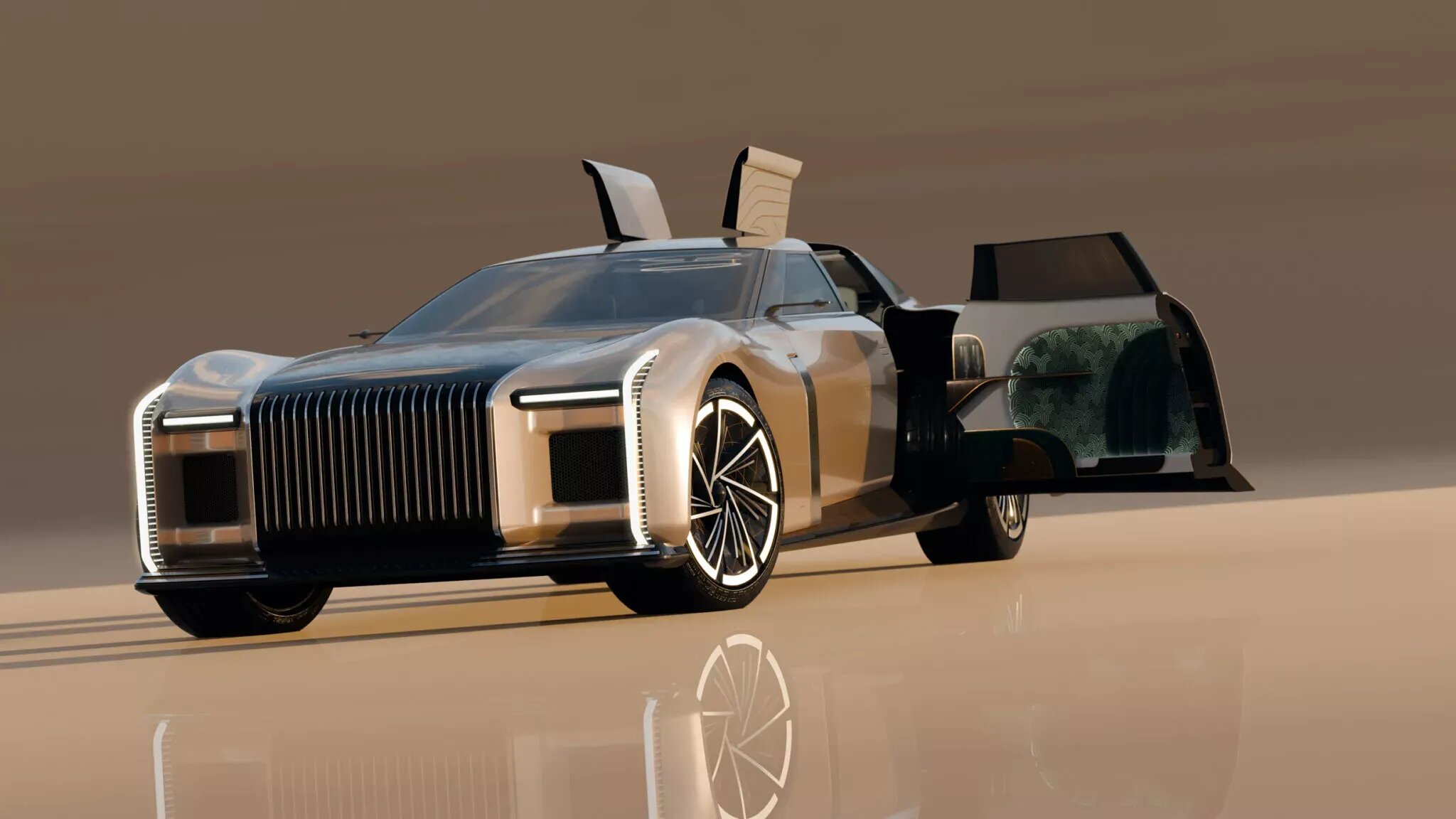 Итальянцы разработали 1000-сильный лимузин больше Rolls-Royce Phantom и со странным дизайном