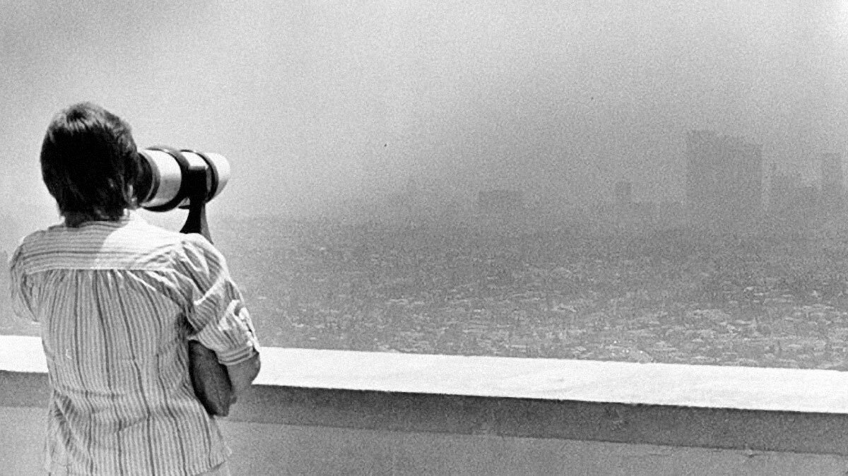 10 августа 1984 года. Вид на город со смотровой площадки обсерватории Гриффита