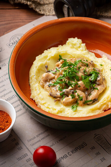 Бефстроганов из индейки