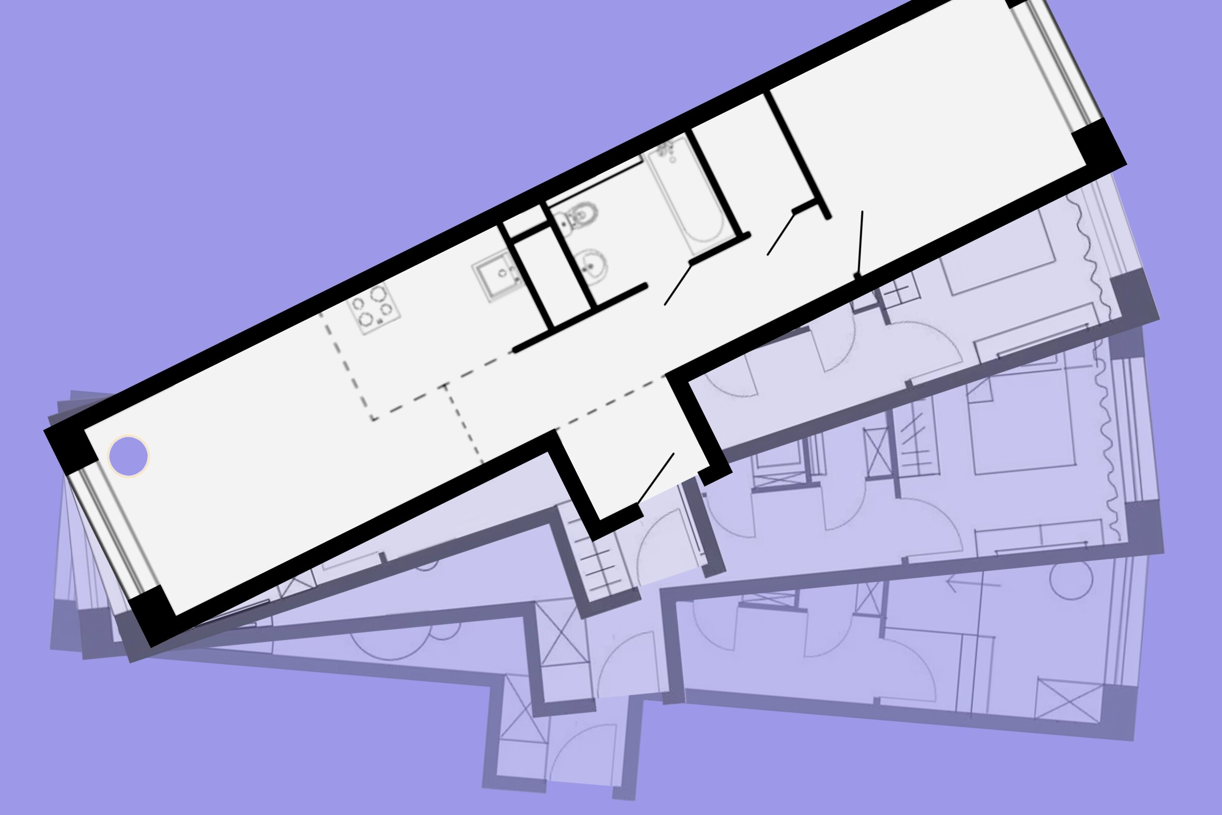 Как обыграть вытянутую планировку в новостройке: 3 варианта от дизайнера