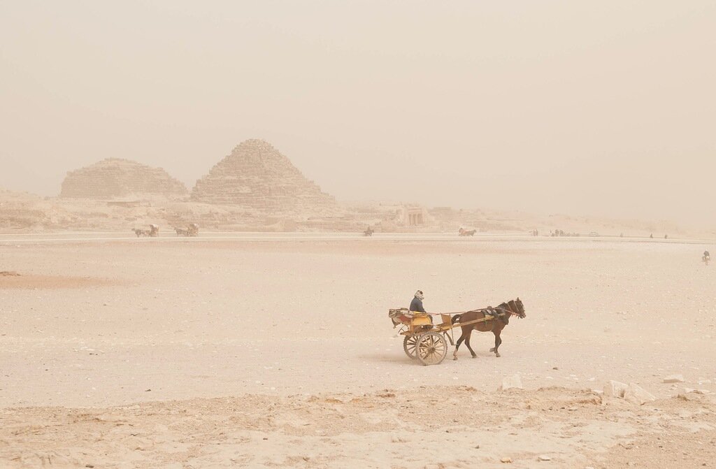 Песчаная буря в Египте.