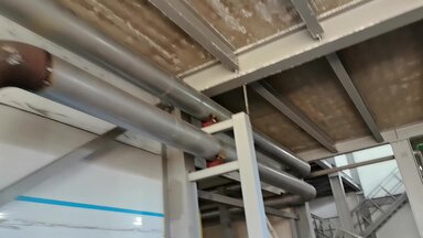 Монтаж 377 трубы. С узлом учета . в процессе монтажа.