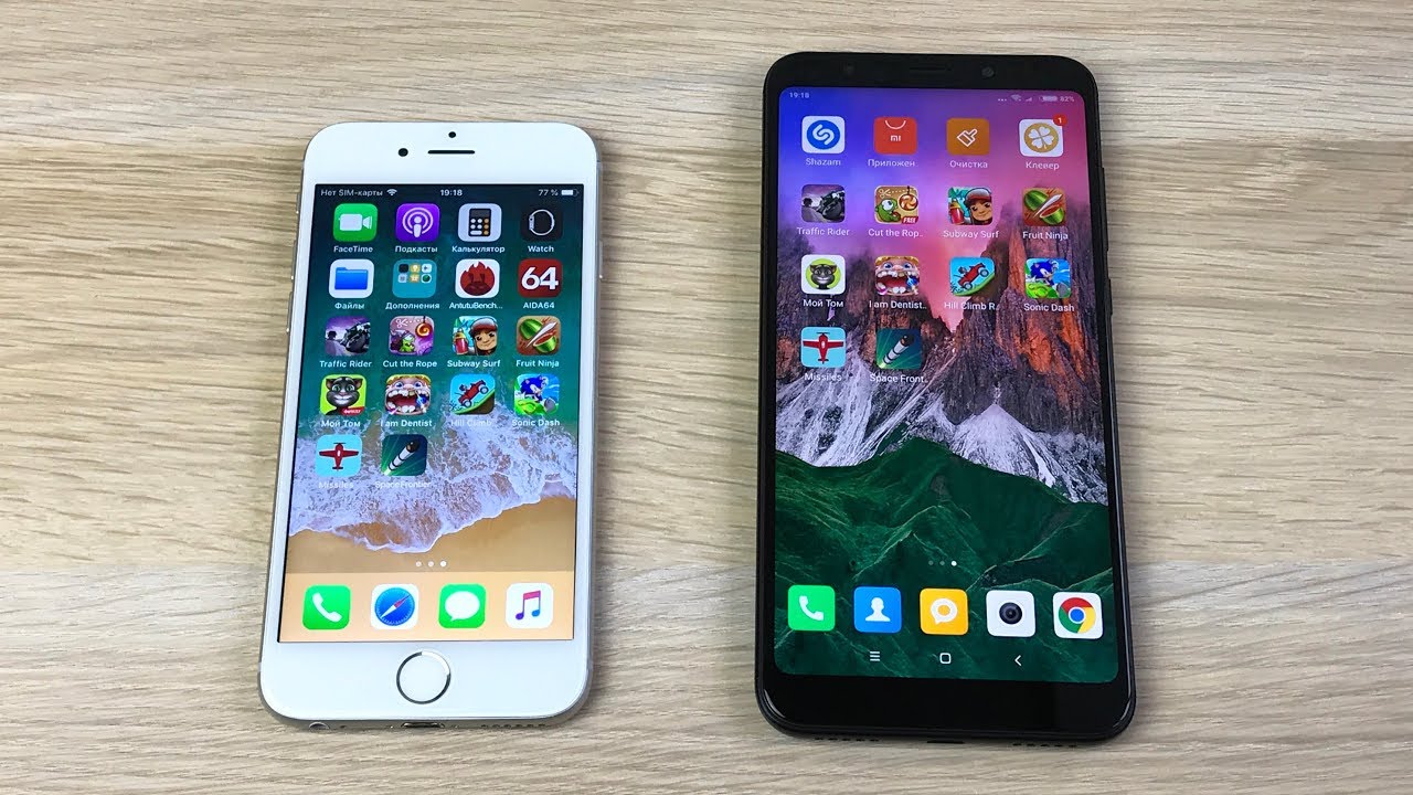 iPhone 6 vs Xiaomi Redmi 5 Plus - Тест Скорости (Speedtest) .