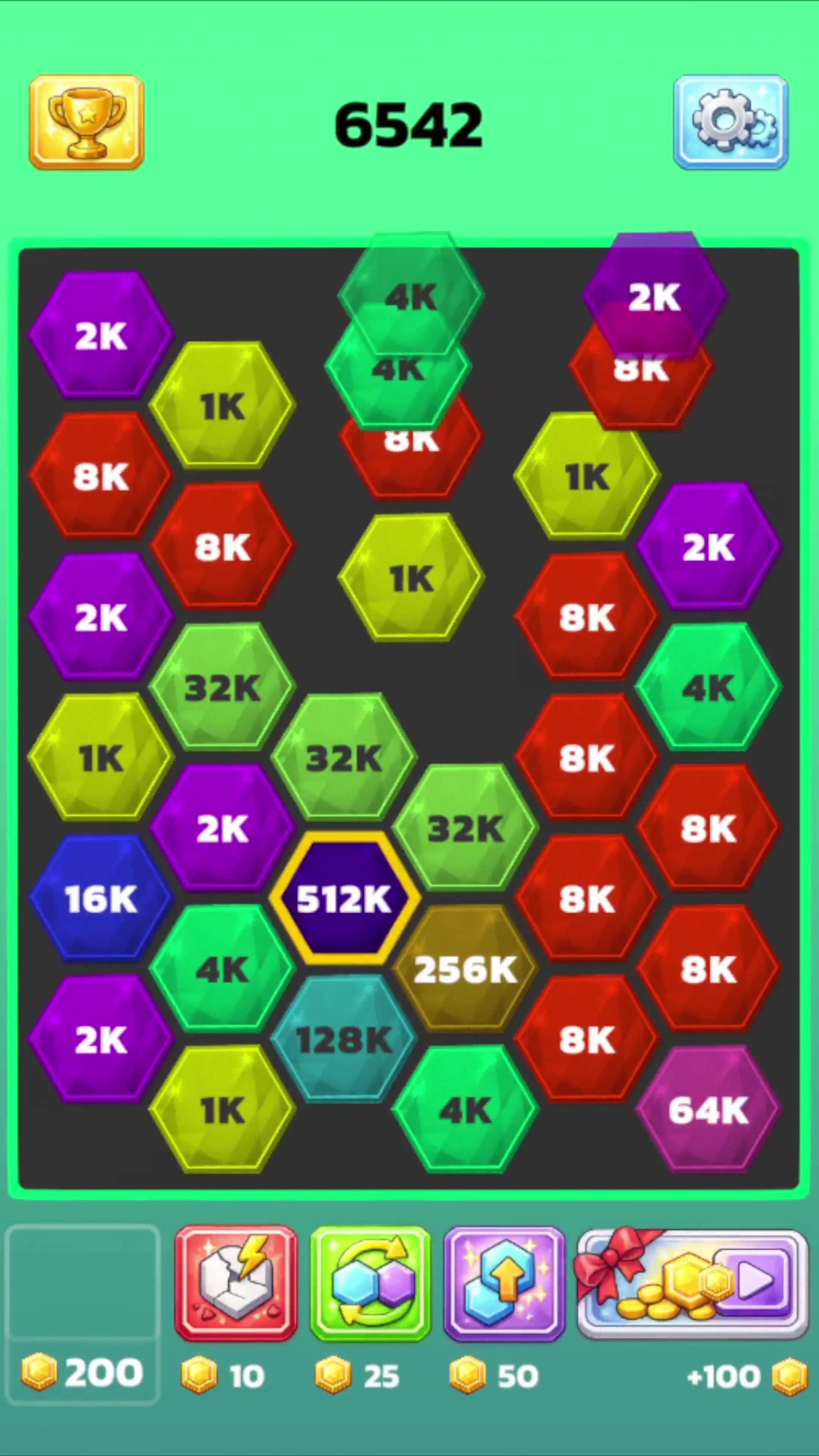 2048 Hex Merge