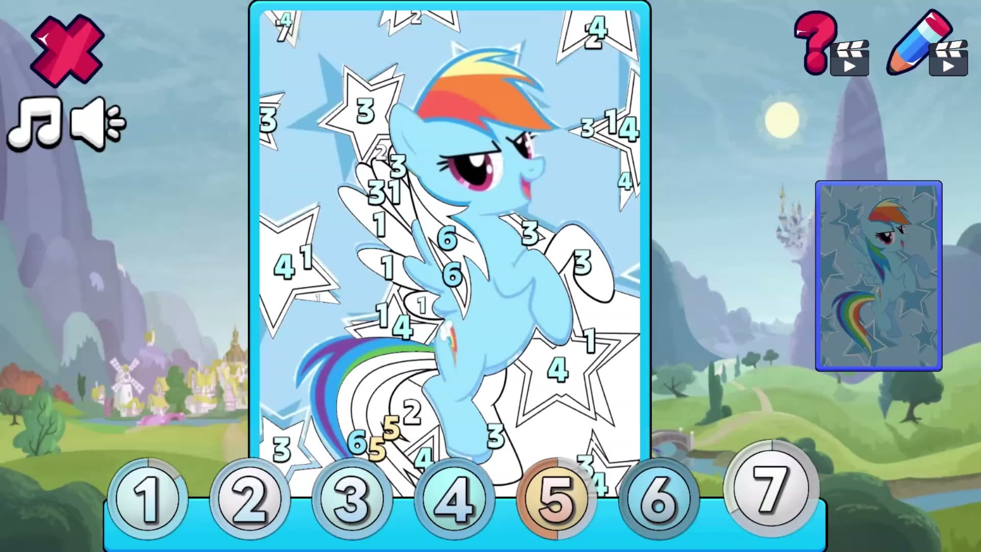 My Little Pony: Раскраска по Цифрам