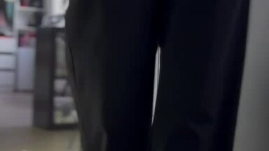 Брюки из полушерстяной костюмной ткани