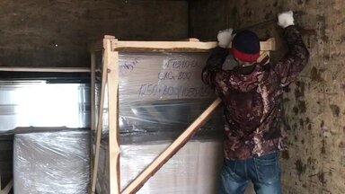 Разгрузка оборудования