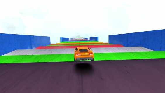 Mega ramp car stunt race