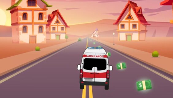 Ambulance Traffic Drive — играть онлайн бесплатно на сервисе Яндекс Игры