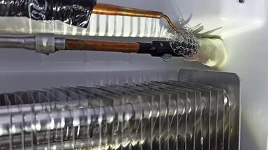 Ремонт утечки в запененной части холодильника Dexp