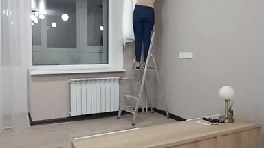 Монтаж тюля