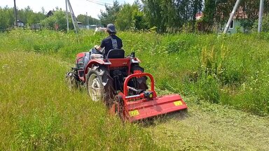 Покос травы МУЛЬЧЕРОМ