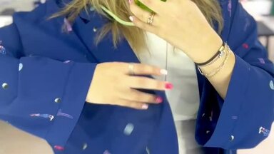 Блузон в пижамном стиле из креп вискозы