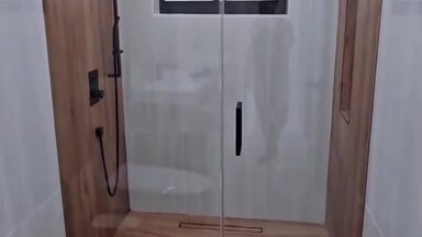 Душевая дверь хром. Стеклянные душевые